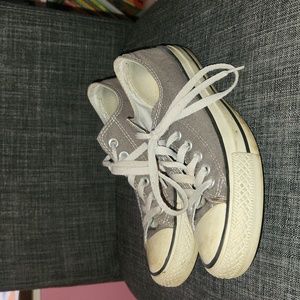 Gray Converse Men's 6, Women's 7.